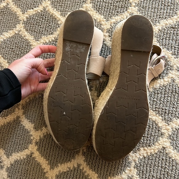 MARC FISHER Renni Espadrille Platform Wedge Sandal in Light Pink Natural - Picture 6 of 8